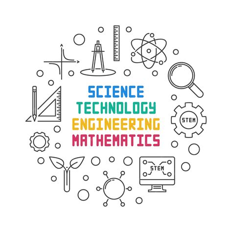 Premium Vector | Science, technology, engineering and math round ...