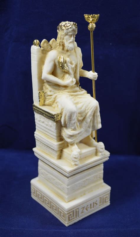 Zeus Sculpture Throne Statue Ancient Greek God King of All - Etsy