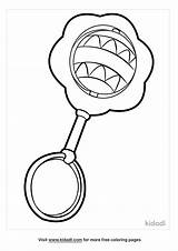 Free Baby Rattle Coloring Page  Printables Kidadl sketch template