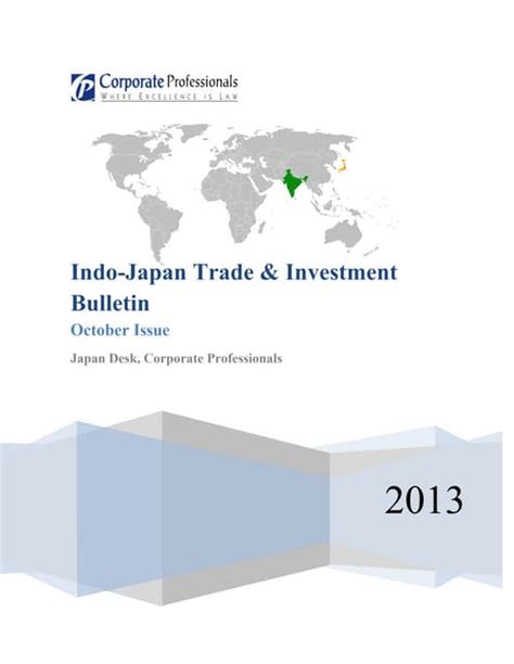 India Japan Trade Investment Bulletin | PDF