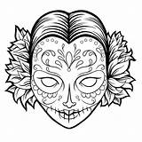 Sugar Skull sketch template