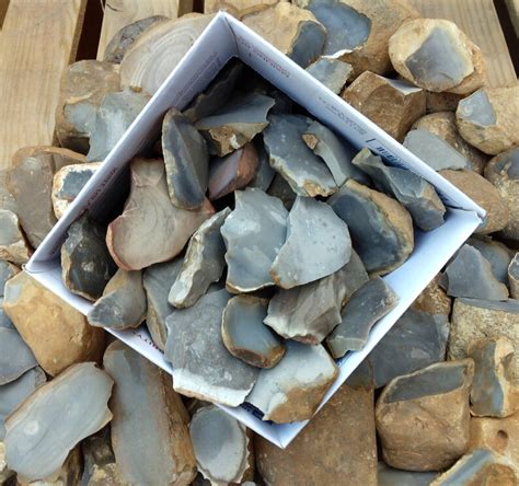 Flint Knapping Material 5lbs Stone Spalls and Flakes Texas - Etsy