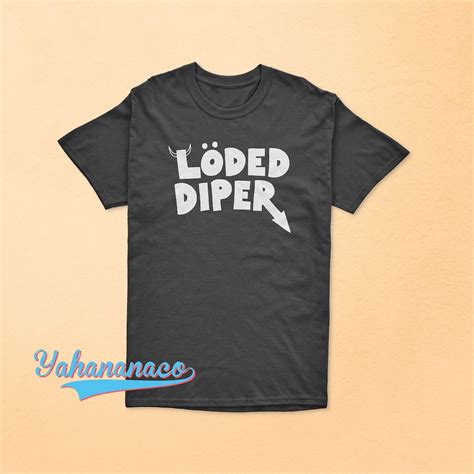 Loded Diper Shirt Rock Music Band Rodrick Heffley Löded Diper Diper Överlöde Black White Sport ...