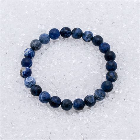 Sodalite Bracelet Matte 8mm - Crystalis - Crystals Shop