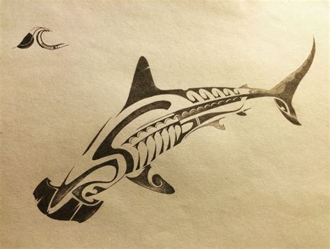 The hammerhead shark | Tribal shark tattoos, Shark tattoos, Tribal arm tattoos