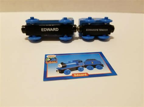 Thomas & Friends Wooden Railway EDWARD & TENDER w/ Card Train Engine ...