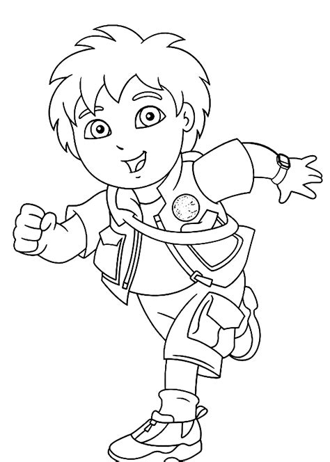 Go Diego coloring pages for kids, printable free | Free kids coloring pages, Cartoon coloring ...