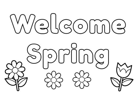 Welcome to Spring Coloring Page - Free Printable Coloring Pages for Kids