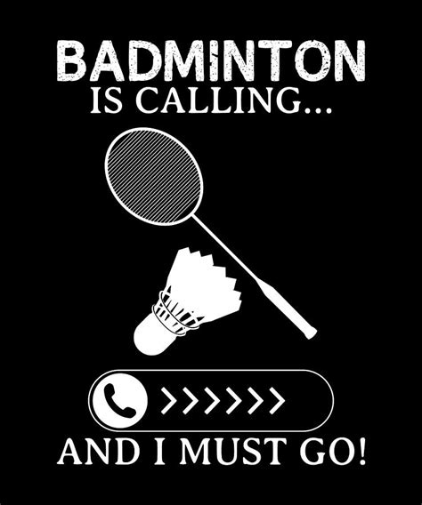 Badminton Funny Design For Gift Digital Art by Syou ART | Fine Art America