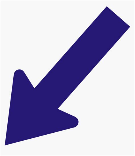 Diagonal Arrow Down To The Left, HD Png Download , Transparent Png Image - PNGitem