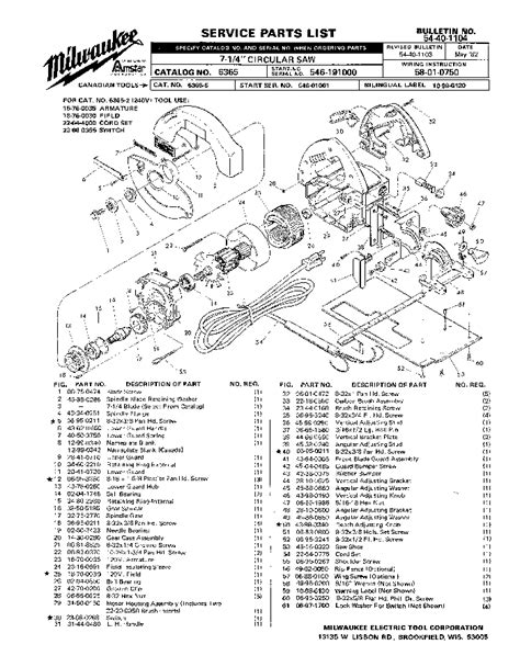 Milwaukee Circular Saw Parts List | Reviewmotors.co