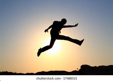 Jump Joy Silhouette Stock Photo 17488531 | Shutterstock