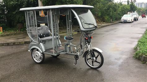 Hybrid Electric Rickshaw Taxi Three Wheels Tricycle Electric Vehicles With Solar Panel - Buy ...