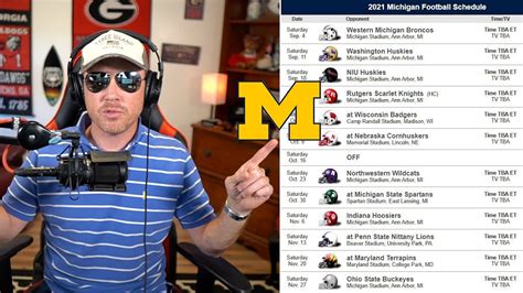 MICHIGAN WOLVERINES 2021 COLLEGE FOOTBALL SCHEDULE PREVIEW - Win Big Sports