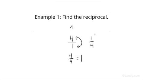 Finding the Reciprocal of a Fraction, Whole Number, or Mixed Number | Math | Study.com