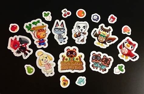 My collection of ACNH stickers 🤍 I love them. : acnh