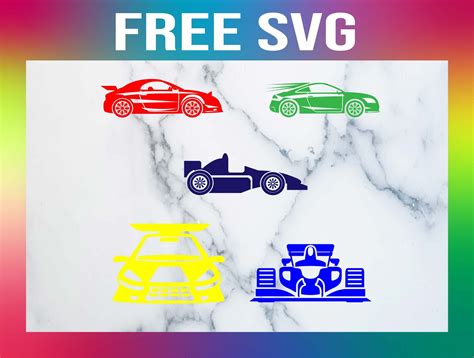 5 Free Race Car SVG