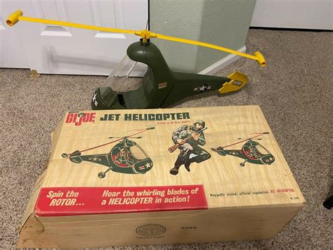 Very Rare GI Joe 1960's Vintage Hasbro IRWIN Jet Helicopter w/ Original ...