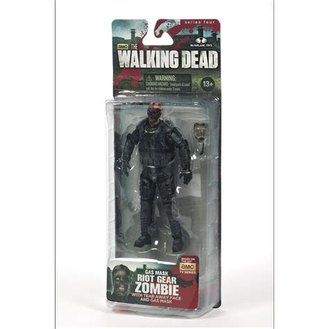 McFarlane Toys The Walking Dead TV Series 4 Riot Gear Gas Mask Zombie ...