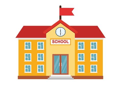 Ilustración vectorial del edificio de la escuela secundaria vector school building | Vector Premium