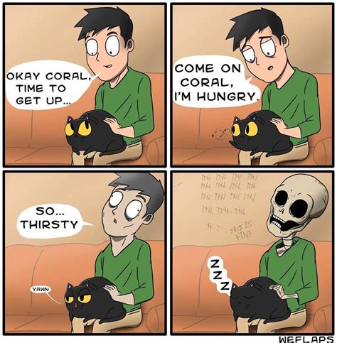 30 Comics That Show What Living With A Cat Is Really Like | Bored Panda