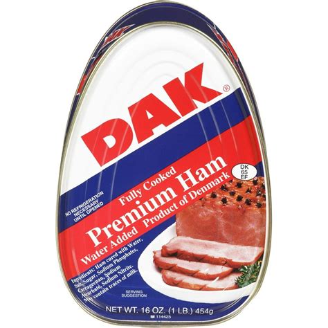 DAK Fully Cooked Premium Ham, 16 oz Can - Walmart.com - Walmart.com