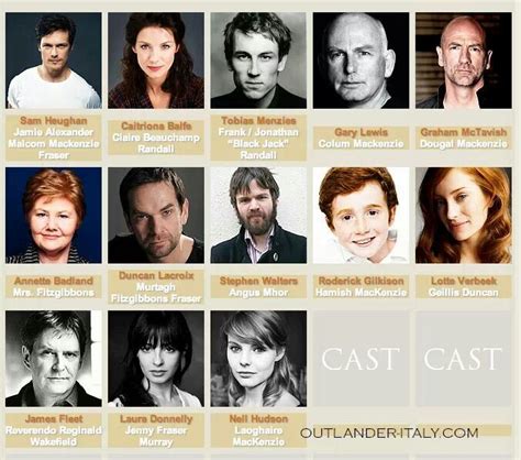 Outlander Cast so far:) | Outlander book series, Outlander tv, Diana ...