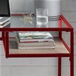 Acme Furniture Yasin 92584 Industrial Desk with Clear Glass Top | Del Sol Furniture | Table ...