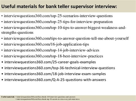 Top 10 bank teller supervisor interview questions and answers