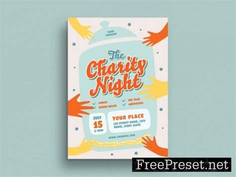 Adobe Stock - Charity Flyer Layout - 357244137