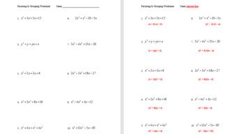 Factor by Grouping Worksheet by KeepCalmTeachMath | TPT