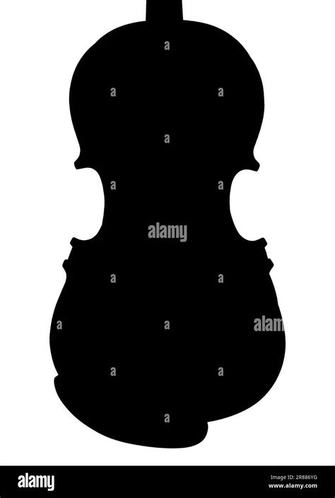 Silhouette of violin isolated on white background Stock Photo - Alamy