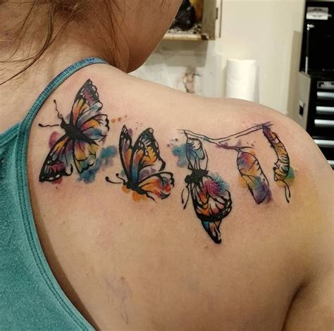 #butterflytattoo #watercolortattoo #butterfly #papillon #tattoopapillon #chenille #chrys ...