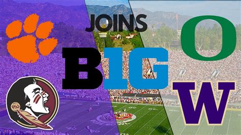 Breaking News: Clemson, FSU, Washington, and Oregon Joins Big 10 - YouTube