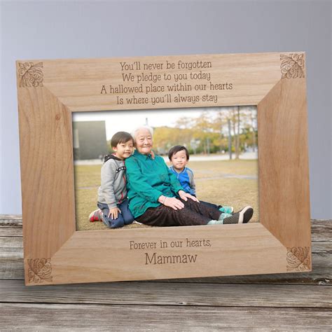 Personalized Memorial Wood Picture Frame | GiftsForYouNow