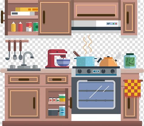 Cool Kitchen Background Cartoon Png pictures