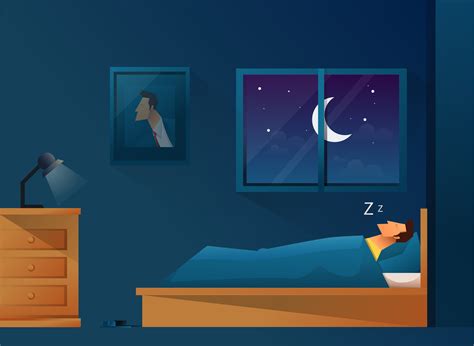 Man Sleeping In Bed 662565 Vector Art at Vecteezy