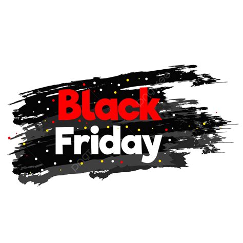 Black Friday Confetti Vector Art PNG, Black Friday Transparent Background, Black Friday Png ...