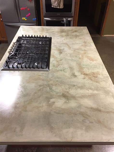 Concrete Countertop made with combination of tints stains and dyes ...