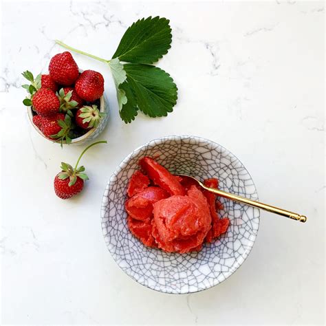 Strawberry Sorbet Recipe — The Blue Heron Project