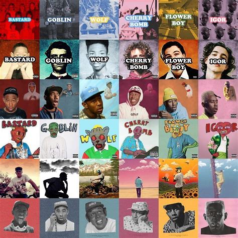 Every Tyler, the Creator album cover in the style of every Tyler, Rap ...