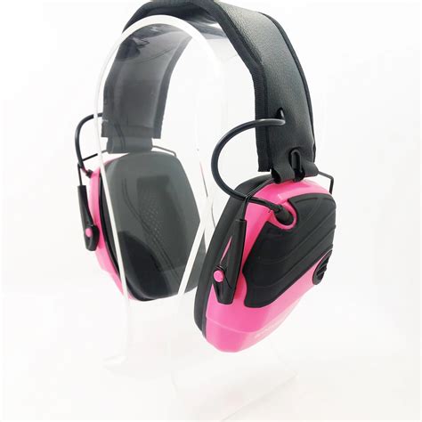 Pink Ear Muff For Female Shooter Electronic Earmuffs Hearing Protection,Safety Headset Shooting ...