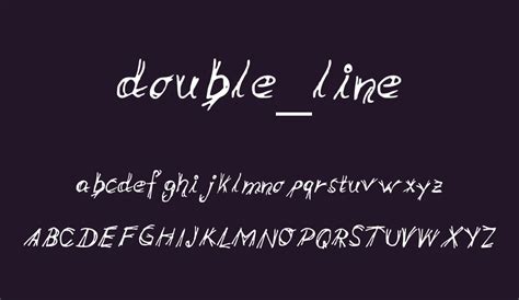 Double Line free font