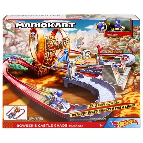 Hot Wheels Mario Kart Bowser's Castle Chaos Playset | Smyths Toys UK