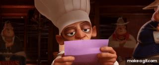 Chef Skinner leyendo la carta│Reading the letter - Ratatouille on Make a GIF