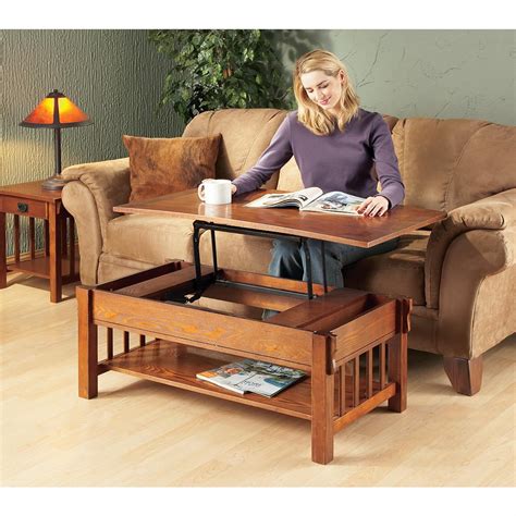 Mission-style Lift-top Coffee Table - 127270, Living Room Furniture at Sportsman's Guide