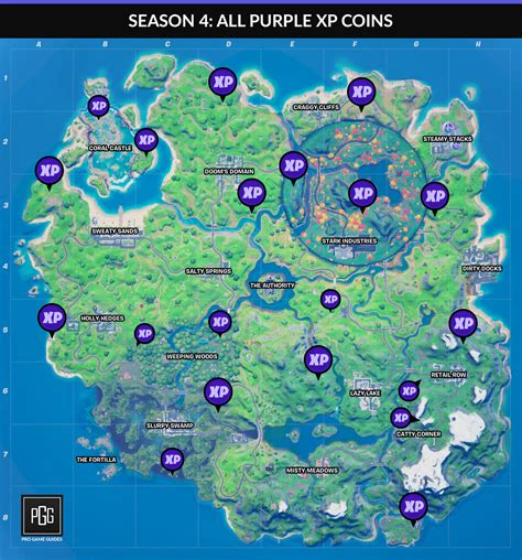 Fortnite Season 4 XP Coins Locations - Maps for All Weeks! - Pro Game ...