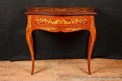 French Console Table - Empire Hall Tables Marquetry Inlay Furniture