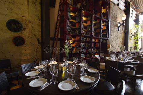 Interior of Cozy Restaurant. Contemporary Design. Editorial Photo ...