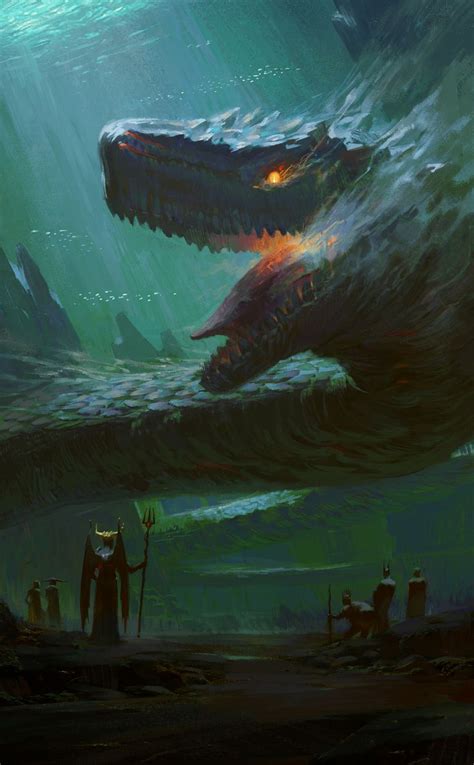 ArtStation - 07_Leviathan, Harshanand Singh | Artwork, Art ink, Creatures